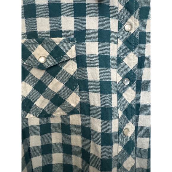 Bit & Bridle Plaid Western Shirt Womens Size 3X Embroidered Flannel Pearl Snap - Picture 5 of 8